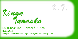 kinga tamasko business card